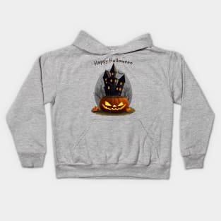 Halloween hunted mansion Kids Hoodie